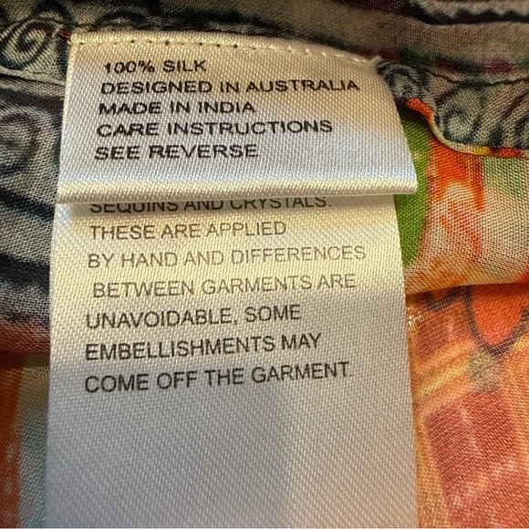 Camilla Trek Of The Nung Multicolor Printed Sheer Boho Blouson Blouse - Picture 9 of 11